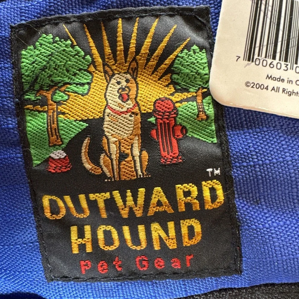 Outward Hound Pet‎ Dog Travel Gear Fanny Pack Holds Water Bottles Strap Blue